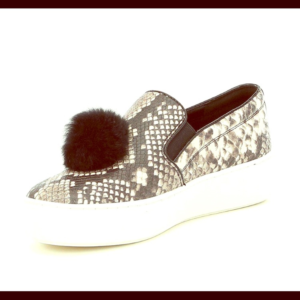 MK Natural Trent Snake Print Slip-on Sneakers